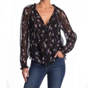 VERONICA BEARD NWT Antonette Silk Chiffon Blouse 0